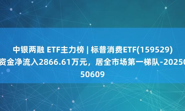 中银两融 ETF主力榜 | 标普消费ETF(159529)主力资金净流入2866.61万元，居全市场第一梯队-20250609